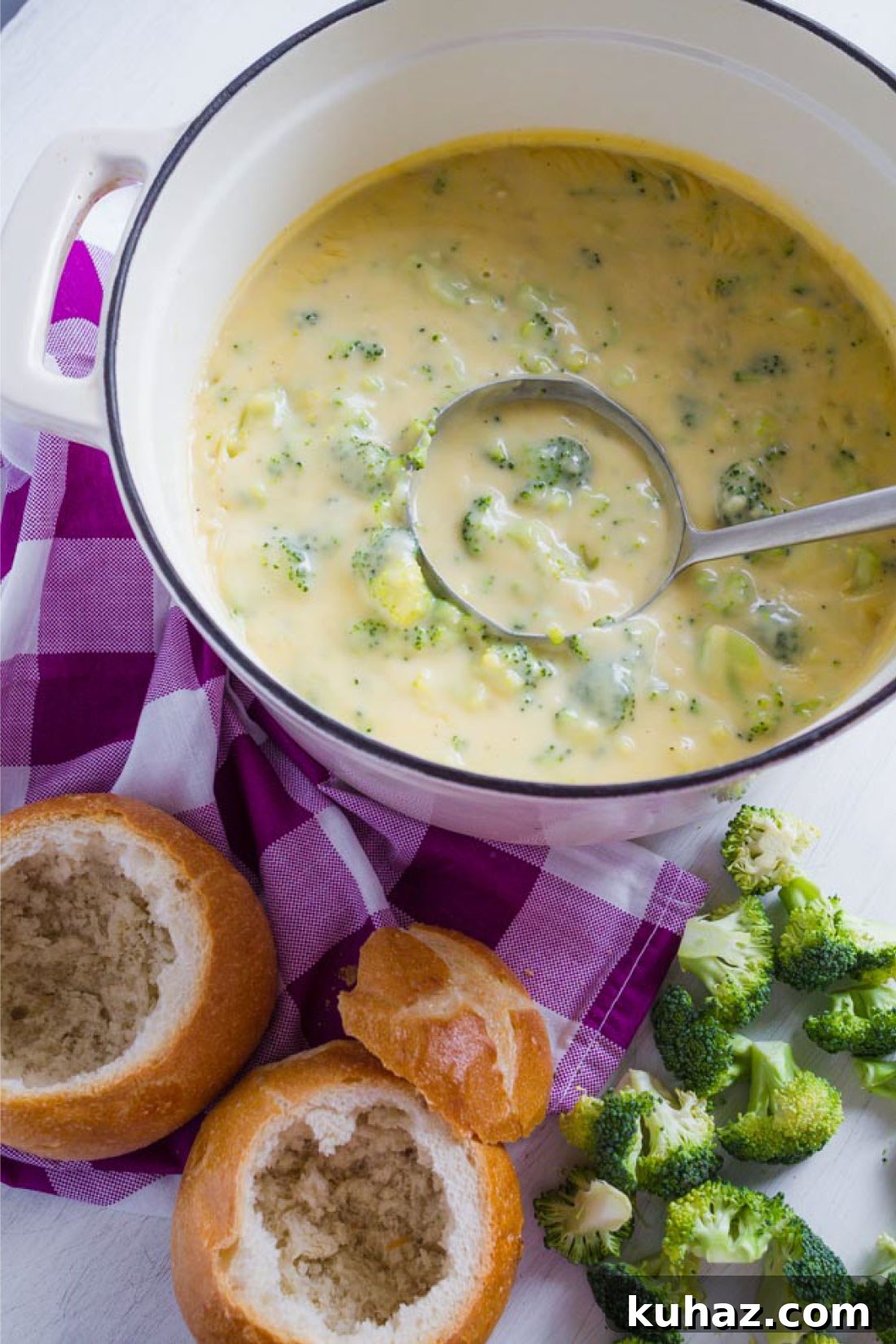 Creamy Broccoli and Cheddar Soup Recipe 5 Creamy Broccoli Cheddar Soup ready to serve