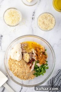 mixing crab cake ingredients