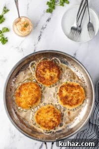 frying crab cakes