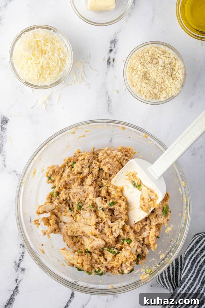 crab cake mixture in bowl