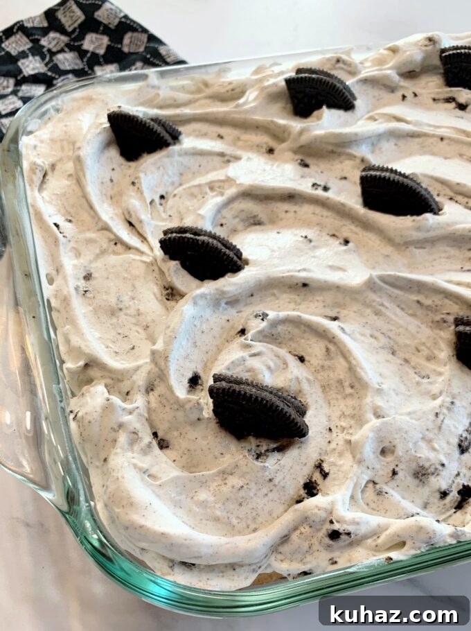 Cookies and cream sheet cake.