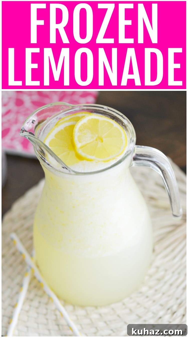 Try this frozen lemonade made from scratch to beat the heat on a hot summer day!
