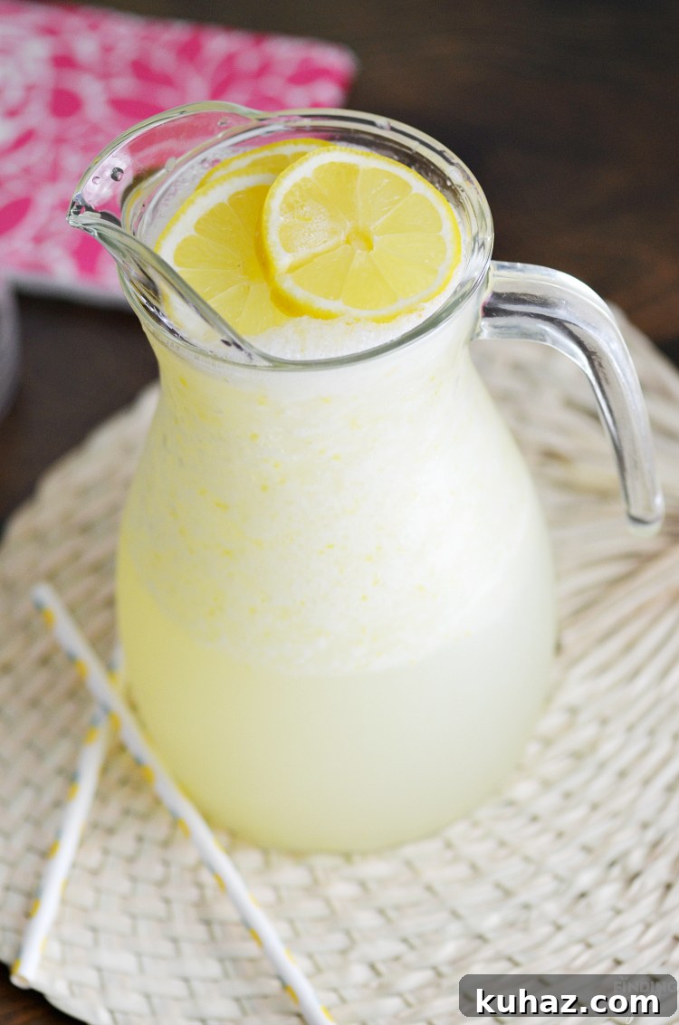 Fresh homemade frozen lemonade recipe