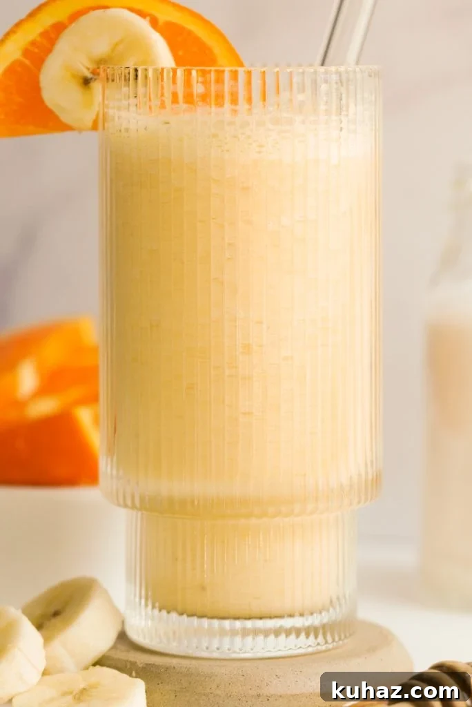 Orange Banana Smoothie Recipe 10 smoothie with fresh orange and frozen banana