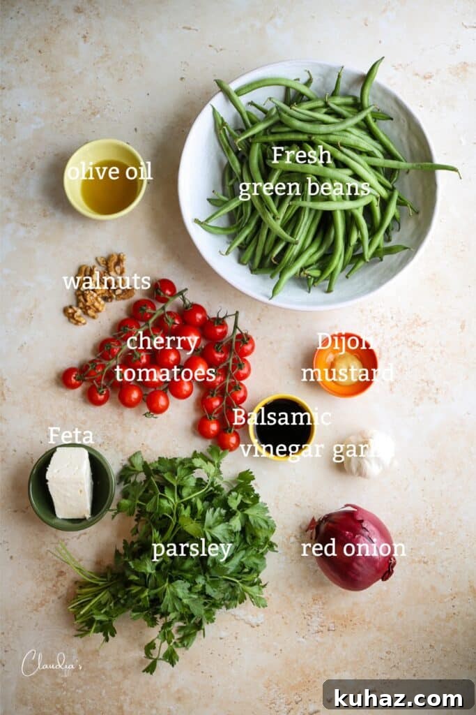 Fresh Green Bean and Tomato Salad with Lemon Vinaigrette 3 ingredients for simple green bean salad