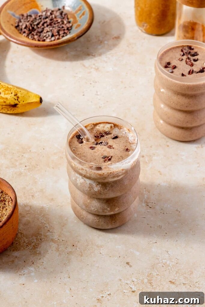 Snickerdoodle Cookie Smoothie Recipe 7 Thick snickerdoodle smoothie in a glass