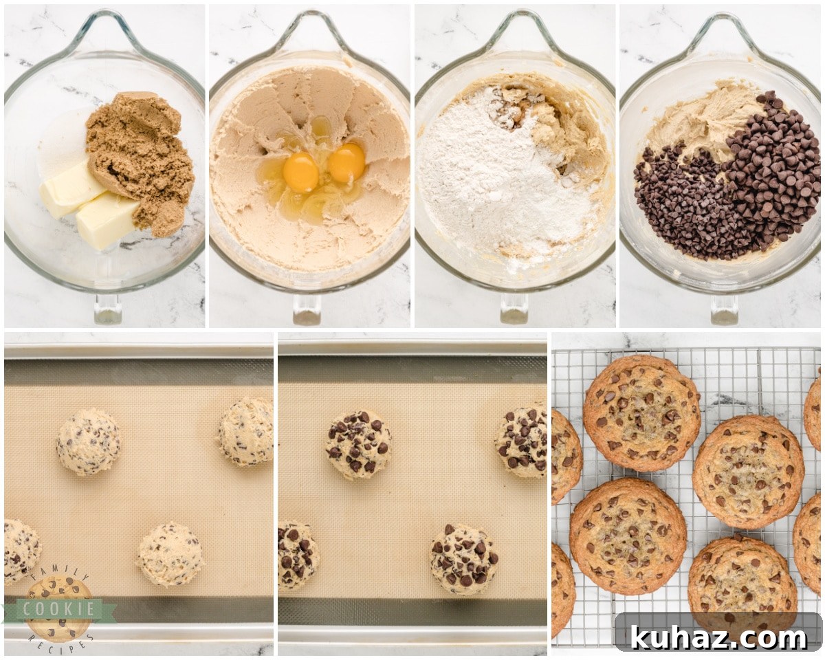 Giant Chocolate Chip Cookies Recipe 4 how to make jumbo chocolate chip cookies