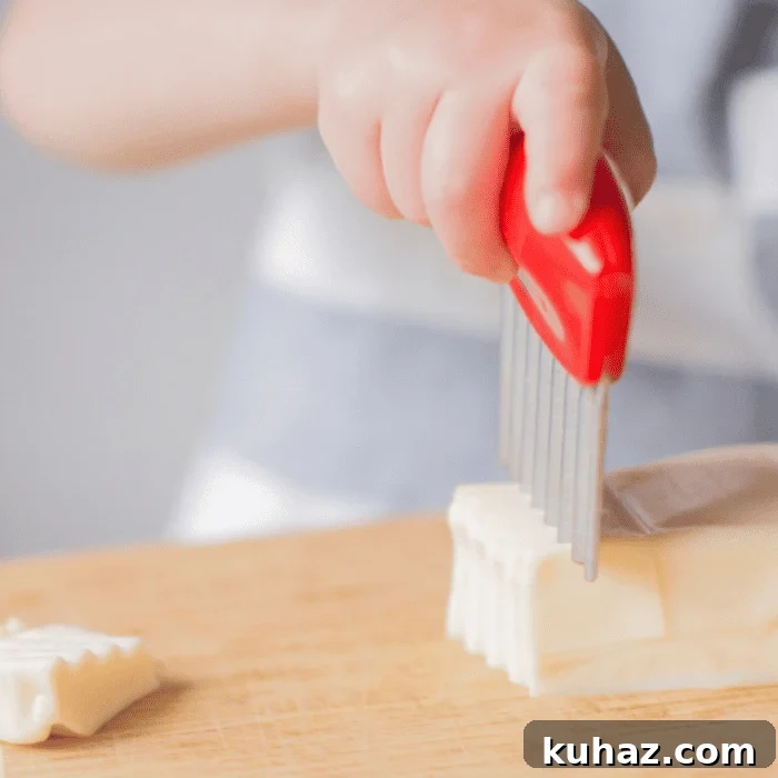 Kitchen Tools for Kids: Kids Cook Real Food Episode 197 3 crinkle cutter cutting cheese