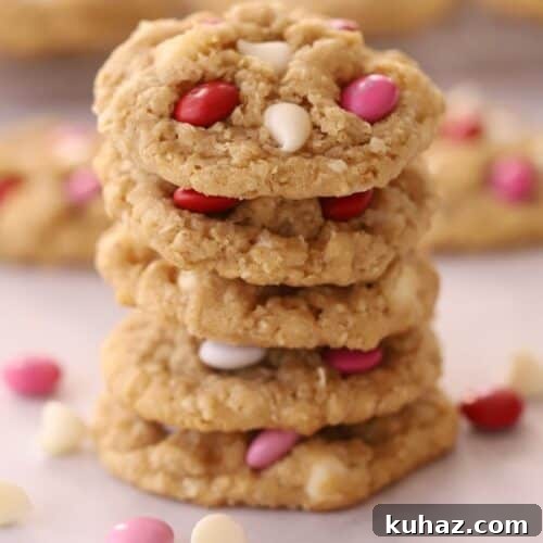 White chocolate chips coconut cookies stacked
