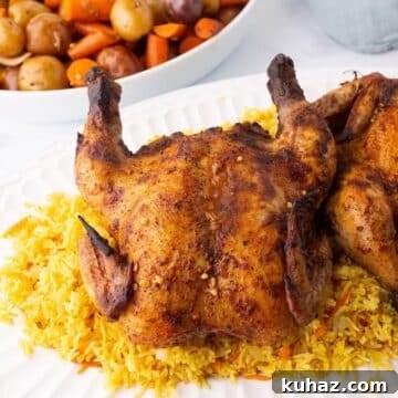 Moroccan Chicken with Saffron Rice 15 A serving of Middle Eastern chicken and rice.