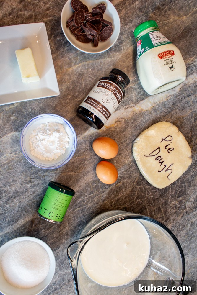 Silky Matcha Cream Pie Recipe 3 matcha cream pie ingredients