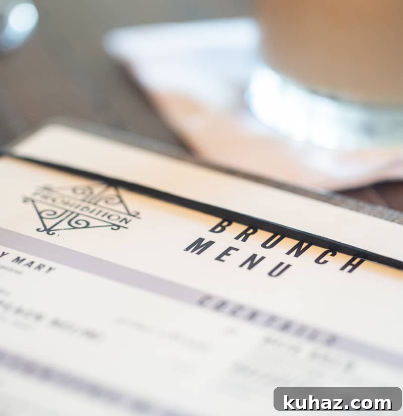 Prohibition Era Brunch with Classic Cocktails 3 Prohibition Brunch Menu