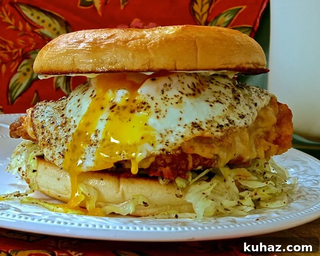 Close-up of grilled bagel and sandwich ingredients