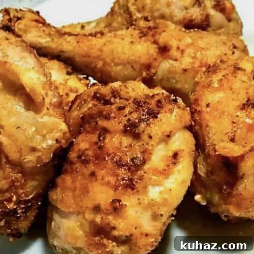 crispy air fryer fried chicken ready to eat.