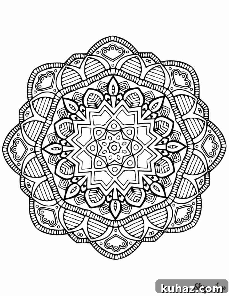 Free Printable Mandala Coloring Pages 6 Mandala 6