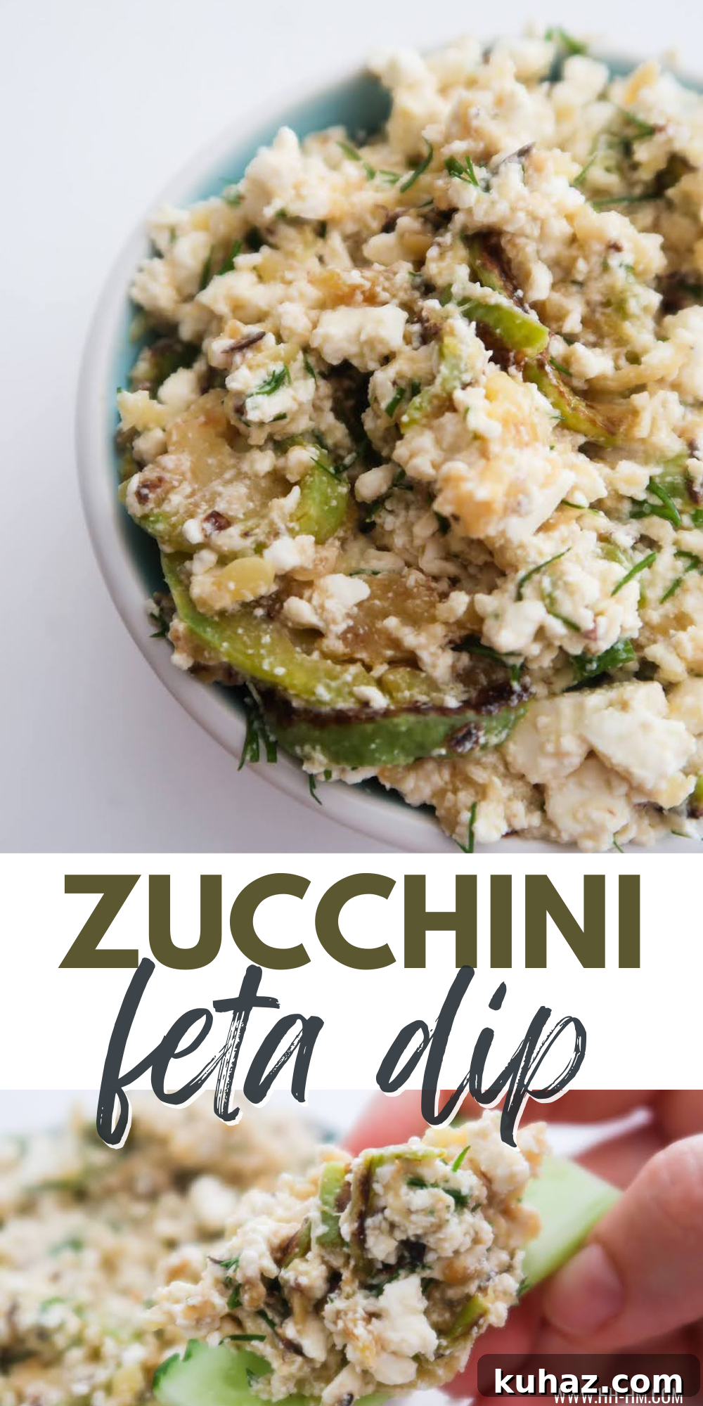 Final image of feta zucchini dip