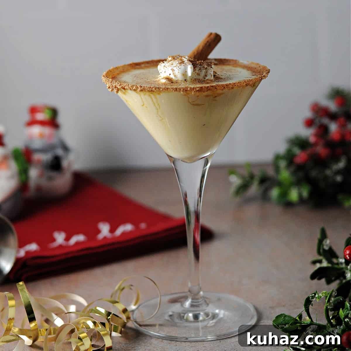 Eggnog and Baileys Cocktail with Vodka
