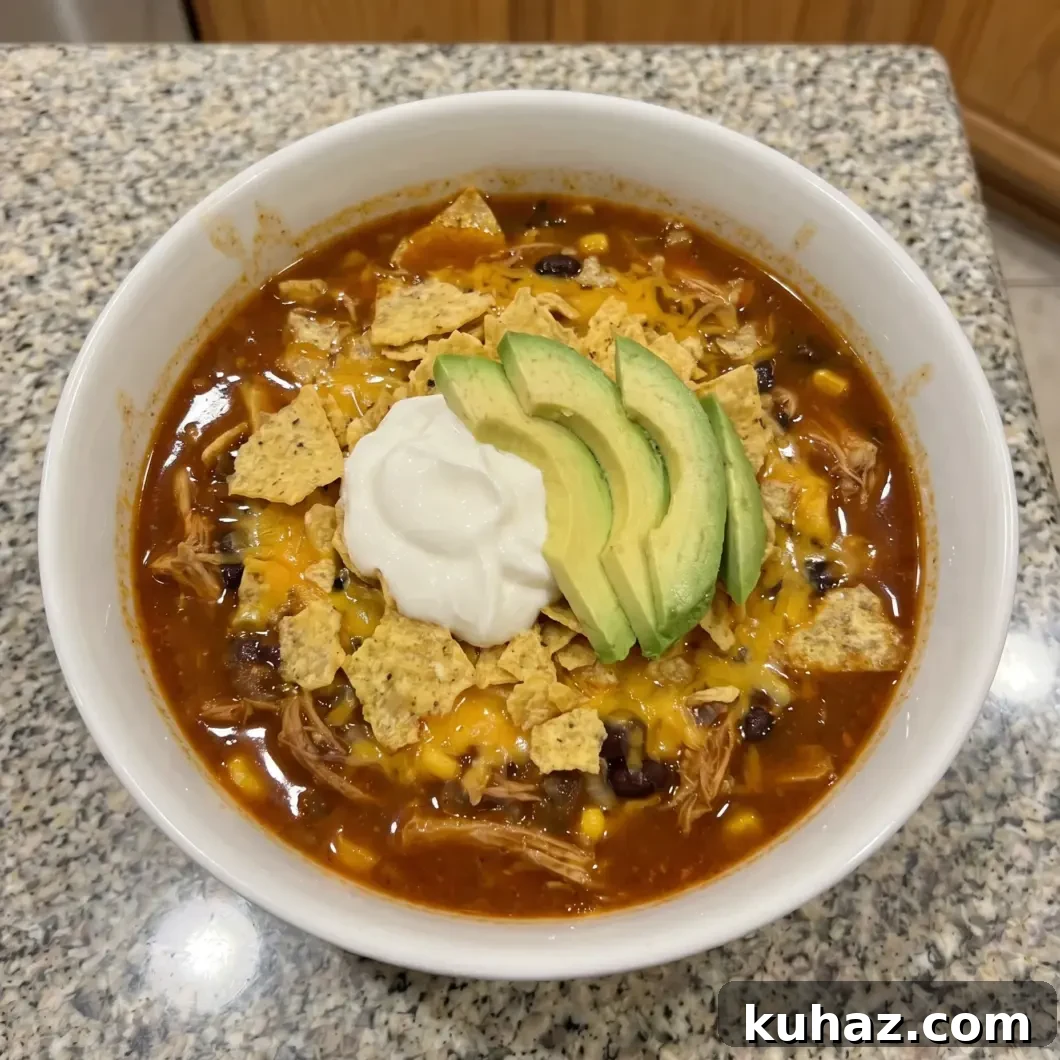 Crockpot Chicken Tortilla Soup