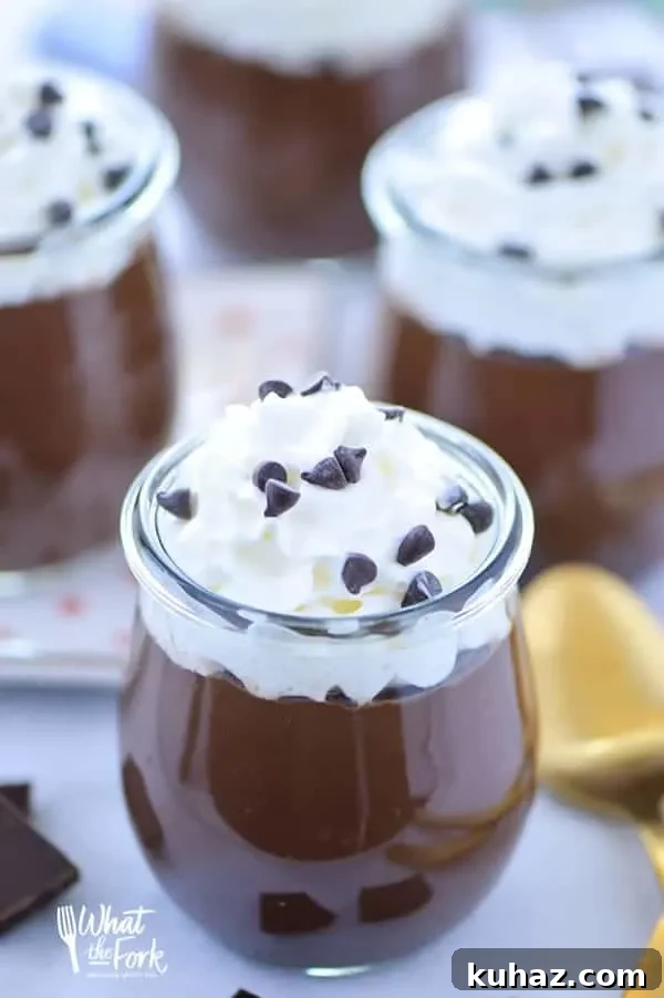 Easy recipe for Baileys Chocolate Pudding (egg free). This no-bake dessert is perfect for St. Patrick's Day.