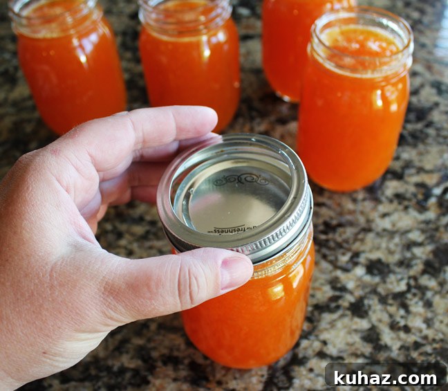 How to Make Apricot Jam at Home 4 Apricot jam in jars cooling