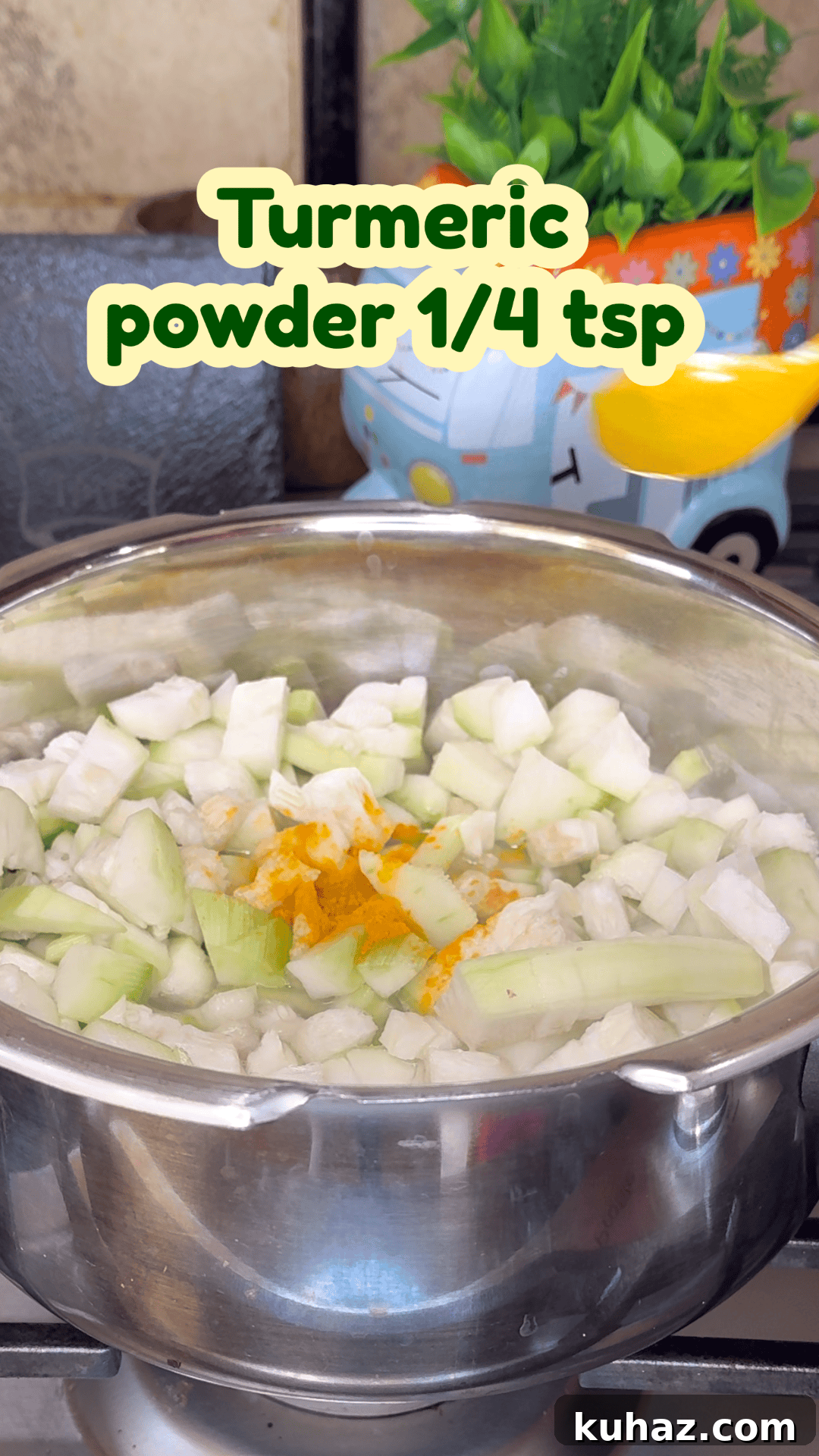 Add chopped bottle gourd