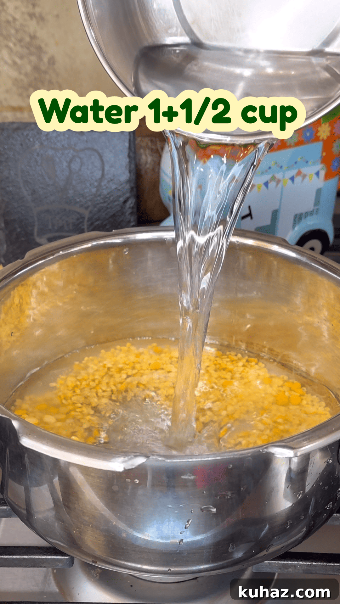 Dal ready for pressure cooking