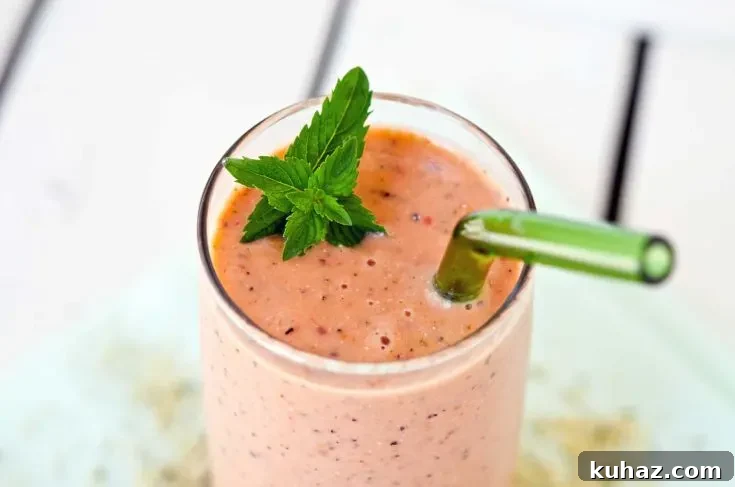 Mint Melon Peach Smoothie
