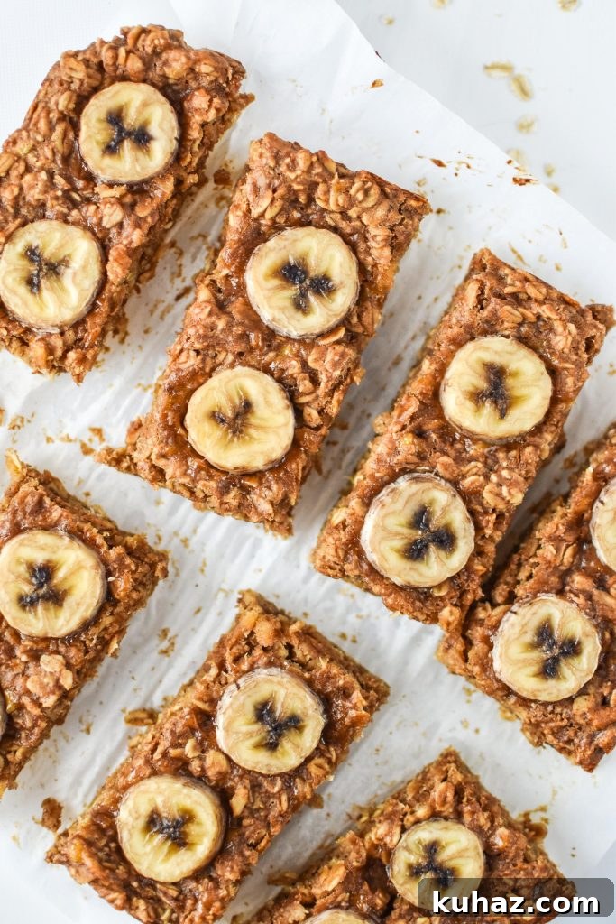Homemade Peanut Butter Banana Oatmeal Breakfast Bars 11 peanut butter banana oatmeal breakfast bars.