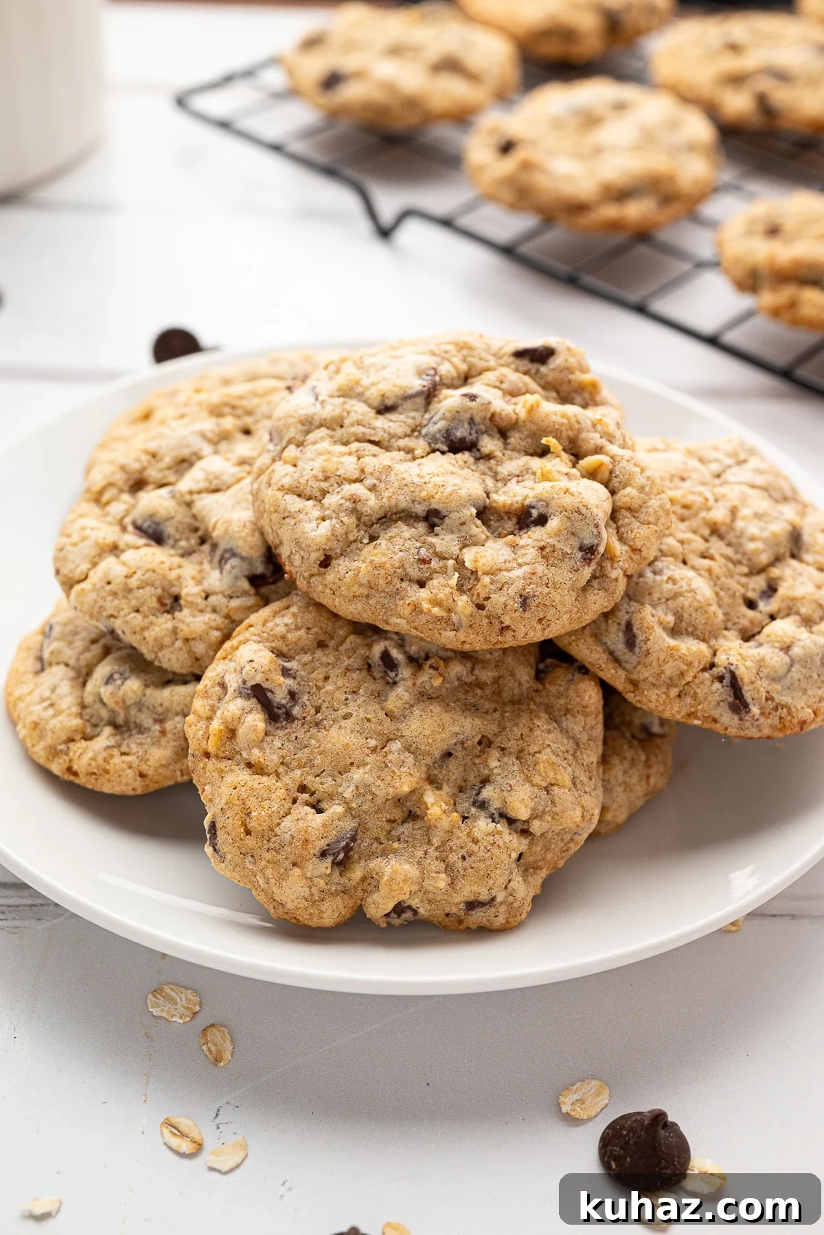 Thick, Chewy Chocolate Chip Cookies Recipe 13 plate of baked cookies