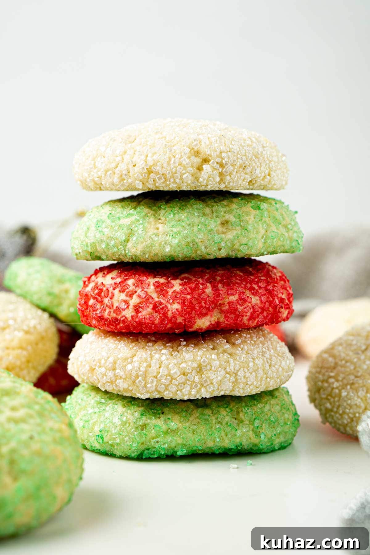 Sparkling Christmas Sugar Cookies Recipe 7 Finished Christmas sparkle cookies arranged