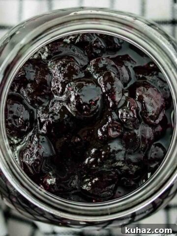 Blueberry compote jar