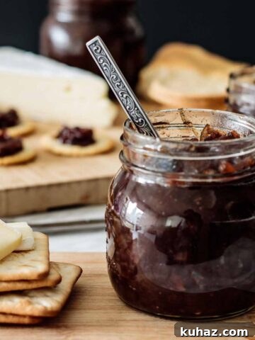 Red onion chutney jar