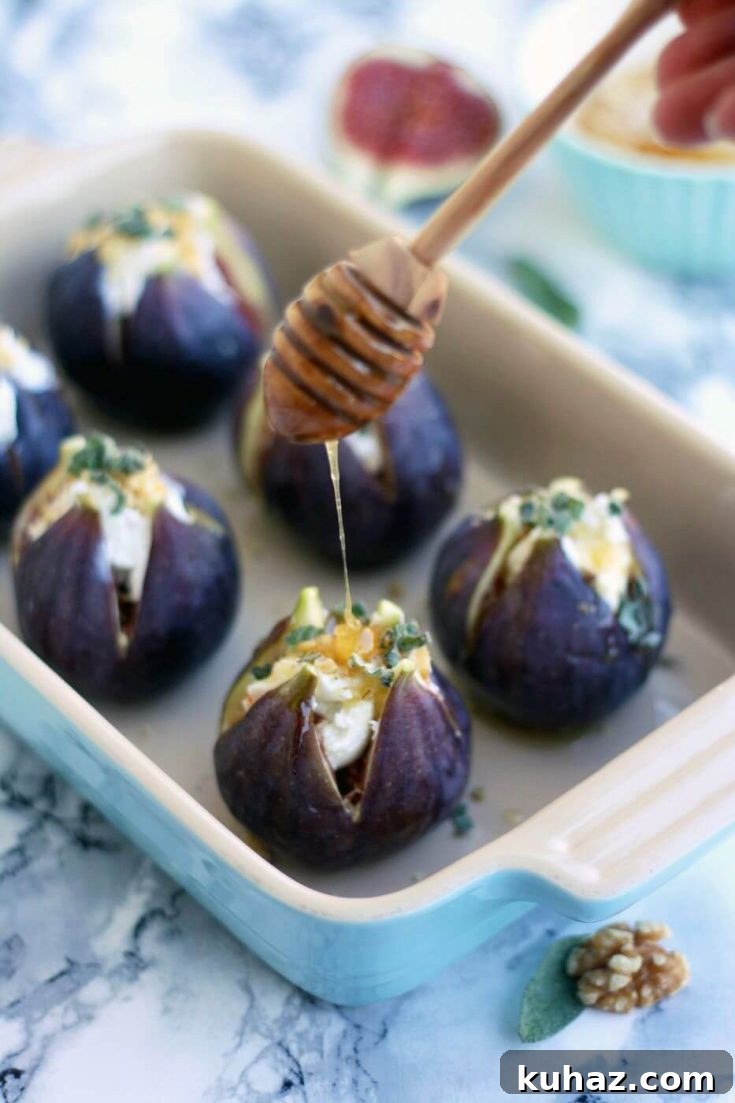 Baked figs with goat cheese