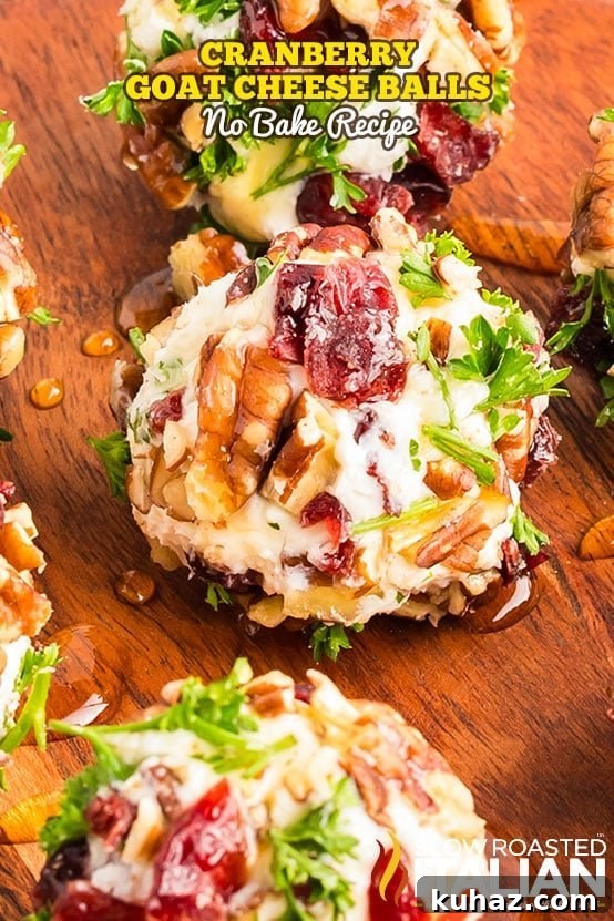 Cranberry goat cheese balls
