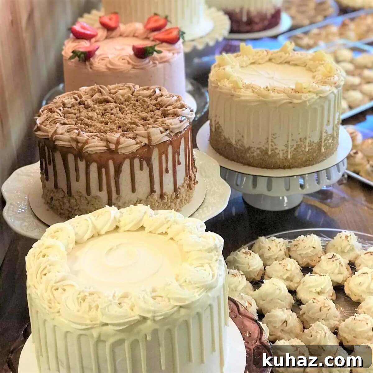 How to Transport a Wedding Cake Without Damage 7 Tips 4 A dessert table filled with professional cakes and pastries