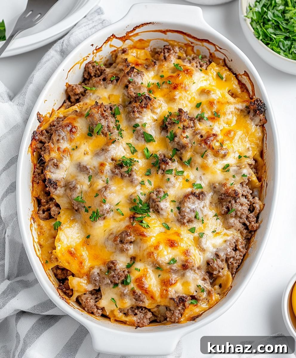 4 Ingredient Hamburger Casserole Recipe with Ground Beef 4 4-ingredient Hamburger Casserole Recipe