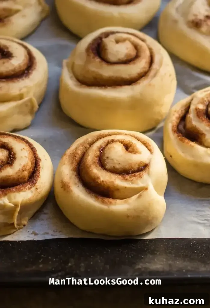 Tray of honey cinnamon rolls