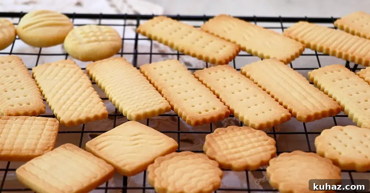 Buttery Classic Shortbread Cookies Recipe 16 freshly baked shortbread cookies on a cooling rack