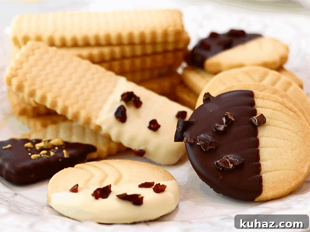 Buttery Classic Shortbread Cookies Recipe 24 shortbread cookies with and without chocolate coating
