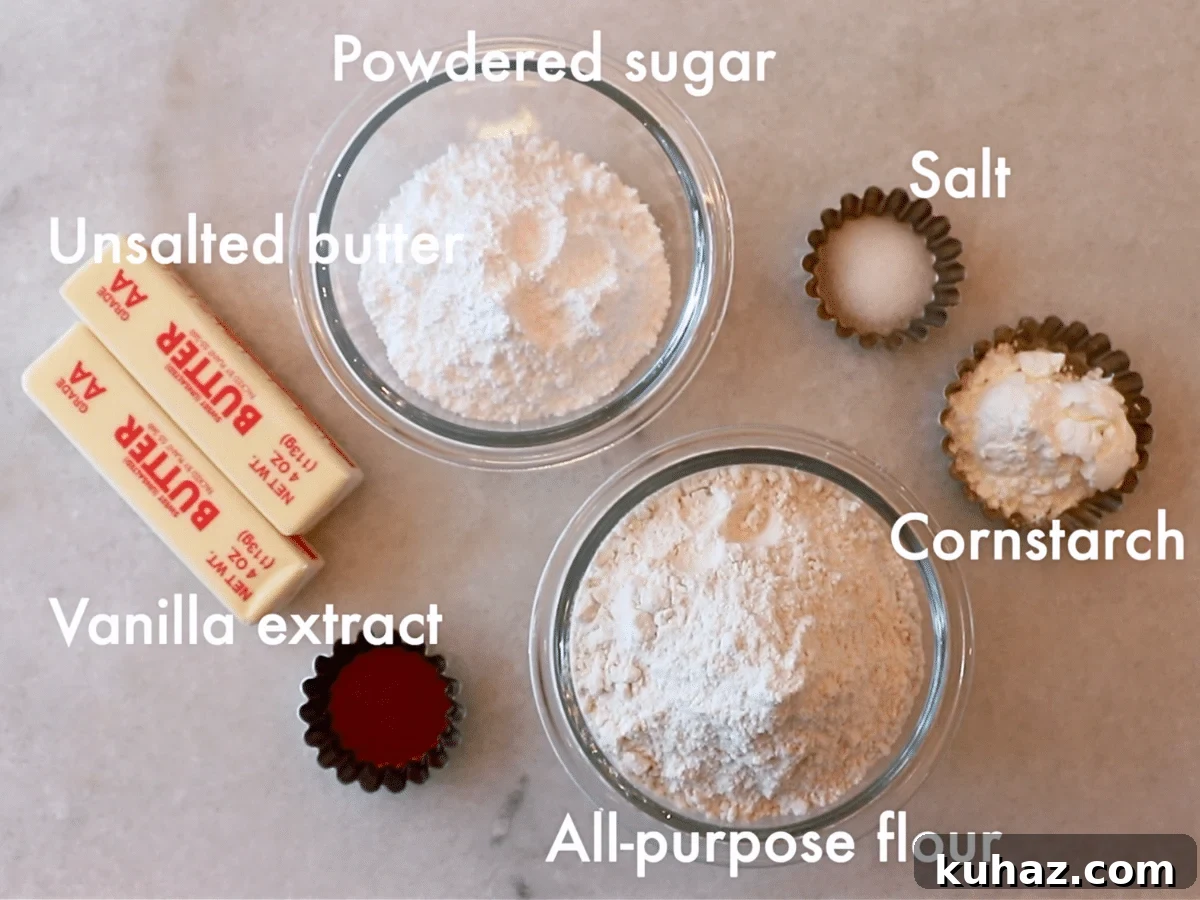 Buttery Classic Shortbread Cookies Recipe 7 ingredients to make shortbread cookies