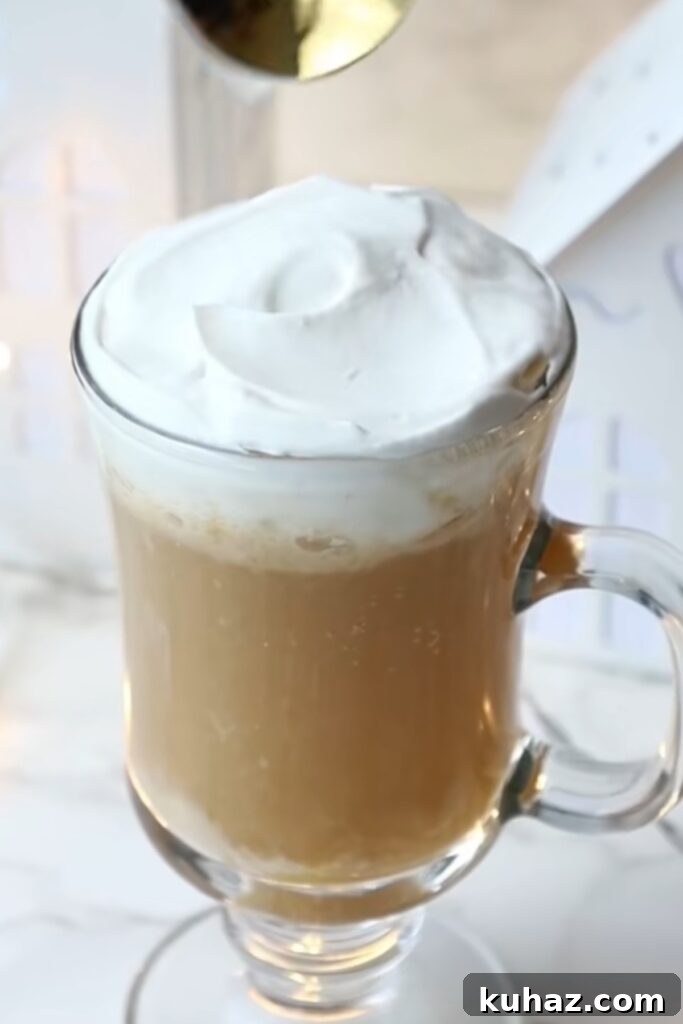 How to Make Harry Potter Butterbeer at Home 5 Close-up of whipped cream with butterscotch
