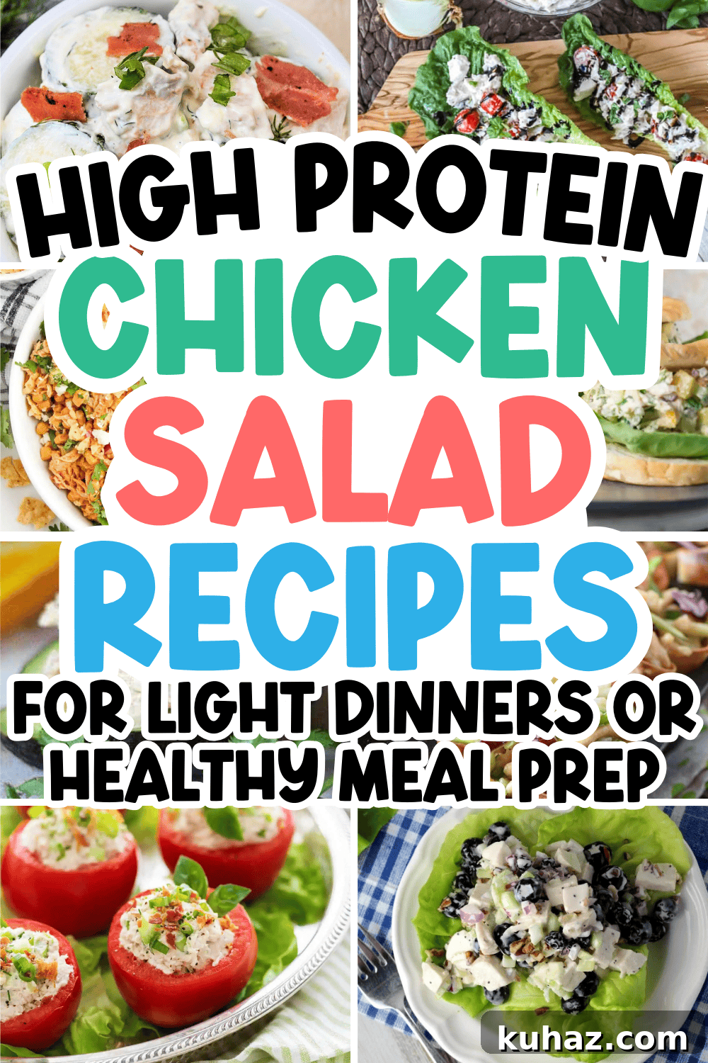 35 Unique Chicken Salad Recipes for Light Dinners and Lunch Prep 2 Assorted chicken salads